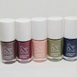 BUNDLE OF 5 NEW KOREA OLIVE & JUNE QUICK DRY NAIL POLISH ASSTD COLORS $55 VALUE